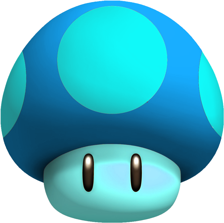 Delta When Mario Eats A Blow Mushroom - Poison Mushroom Super Mario (1000x1000), Png Download