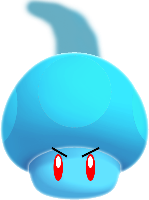 Shark Mushroom - Mario Galaxy Mushrooms (598x850), Png Download