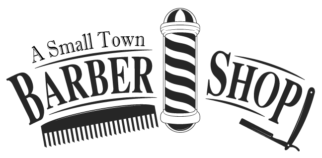 A Small Town Barber Shop Logo - Texas (697x335), Png Download