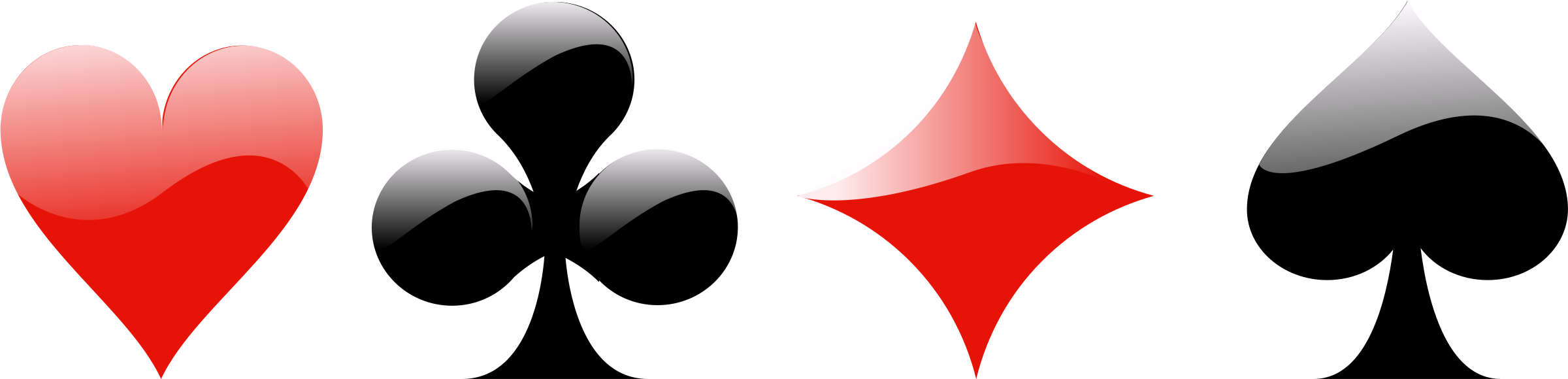Cards - Cards Symbols Png (2400x580), Png Download