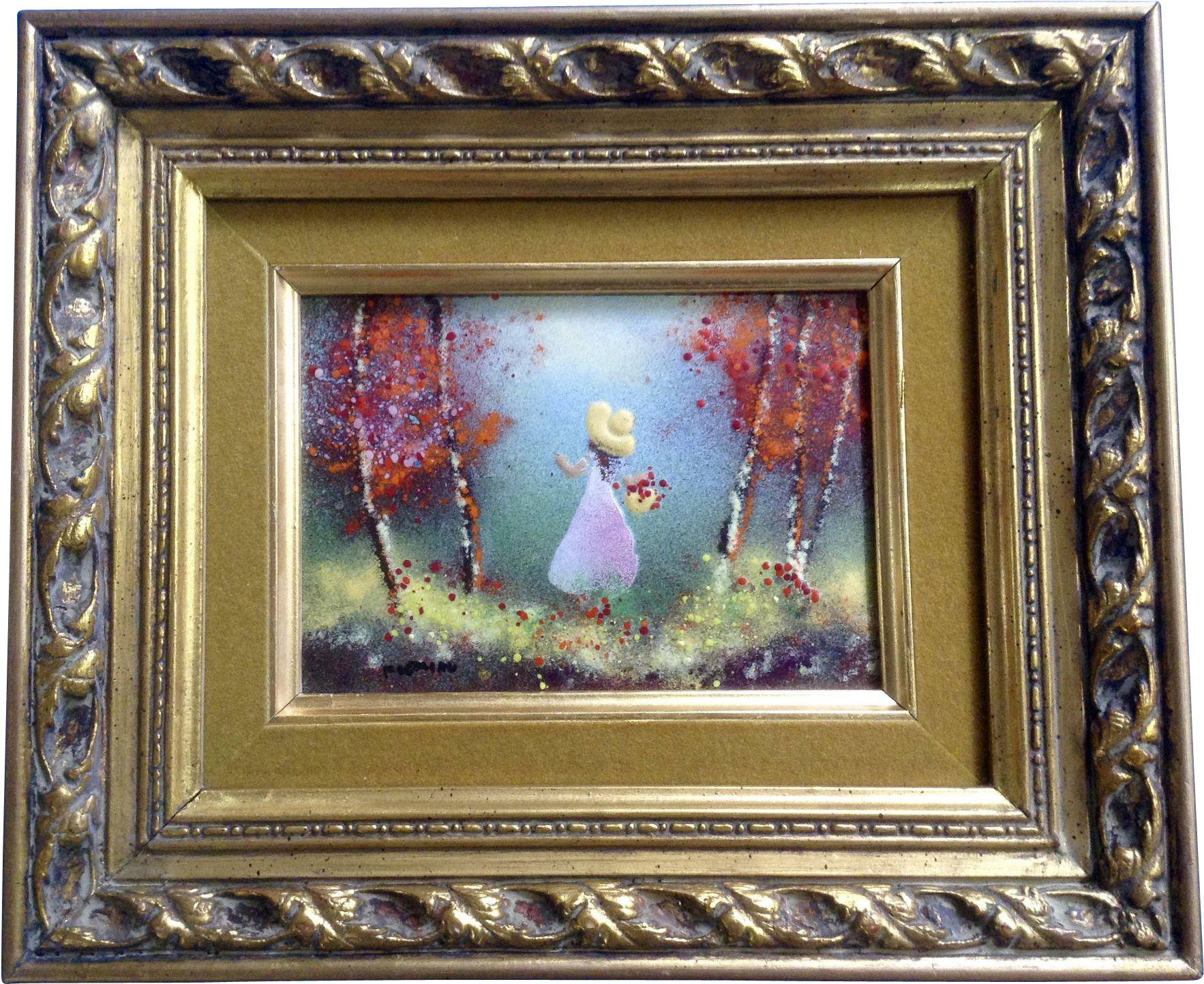 Fleming, Enamel On Copper Metal Plate Art Painting - Frame Copper Plate Artwork (1765x1765), Png Download