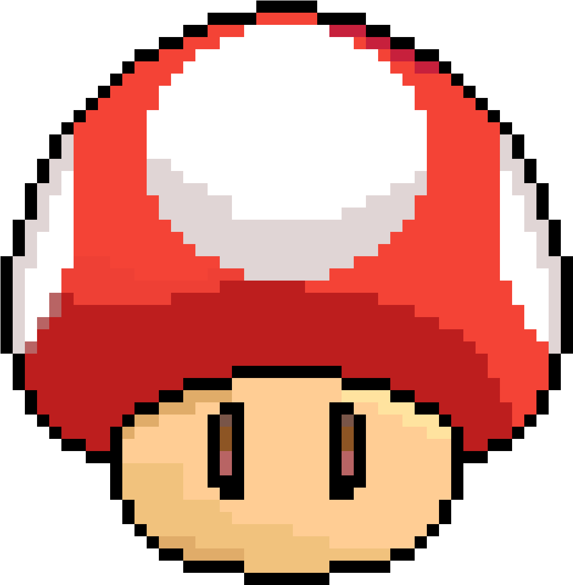 Mario Mushroom - Pixel Art Anime Face (1200x1200), Png Download