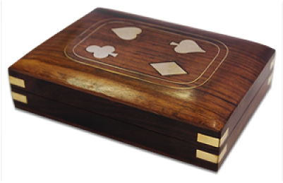 Playing Cards Leather Box (400x400), Png Download