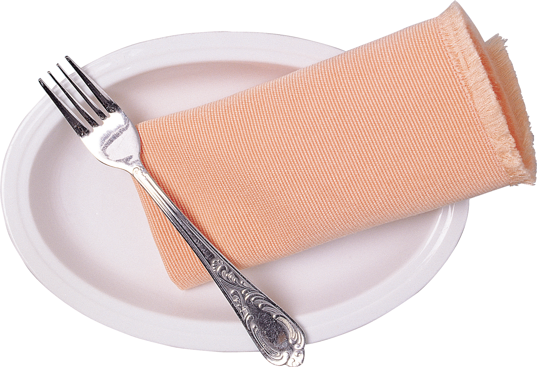 Plate Png Image - Plate With Napkin Png (1781x1216), Png Download