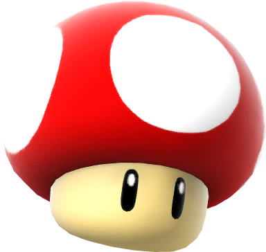 8 Bit Mario Super Mushroom - Super Smash Bros Mushroom (384x364), Png Download