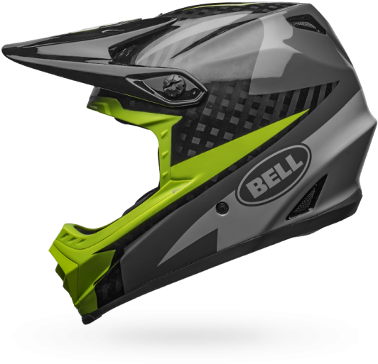 Bell Full-9 Mountain Bike Full Face Helmet, Gloss Smoke/green, - Bell Helmets Full 9 (540x540), Png Download