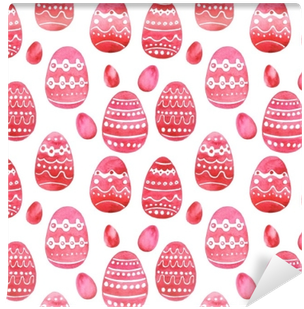 Seamless Texture With Easter Eggs On A White Background, - Easter Egg (400x400), Png Download