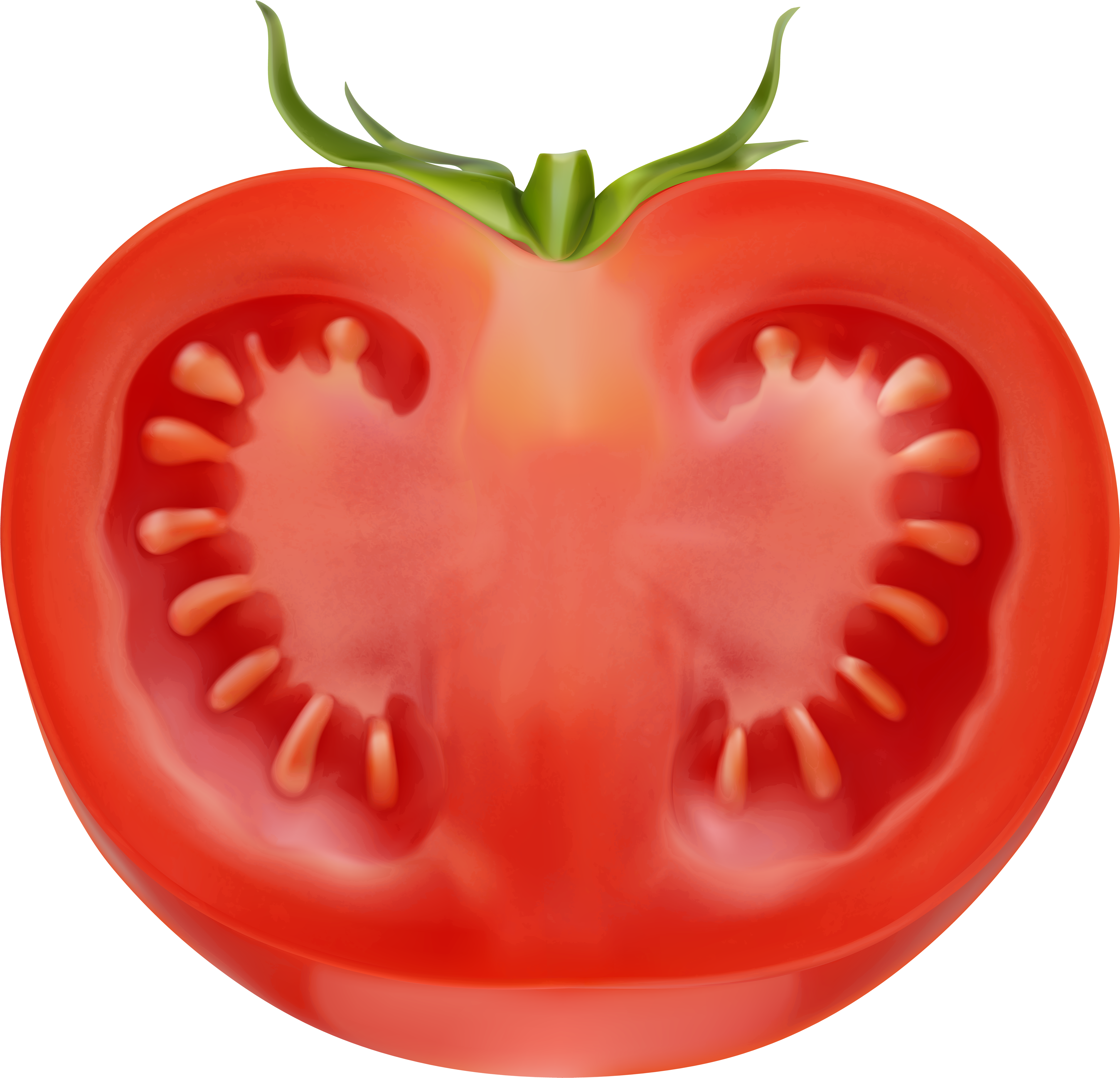 Half Tomato Clipart (5000x4811), Png Download