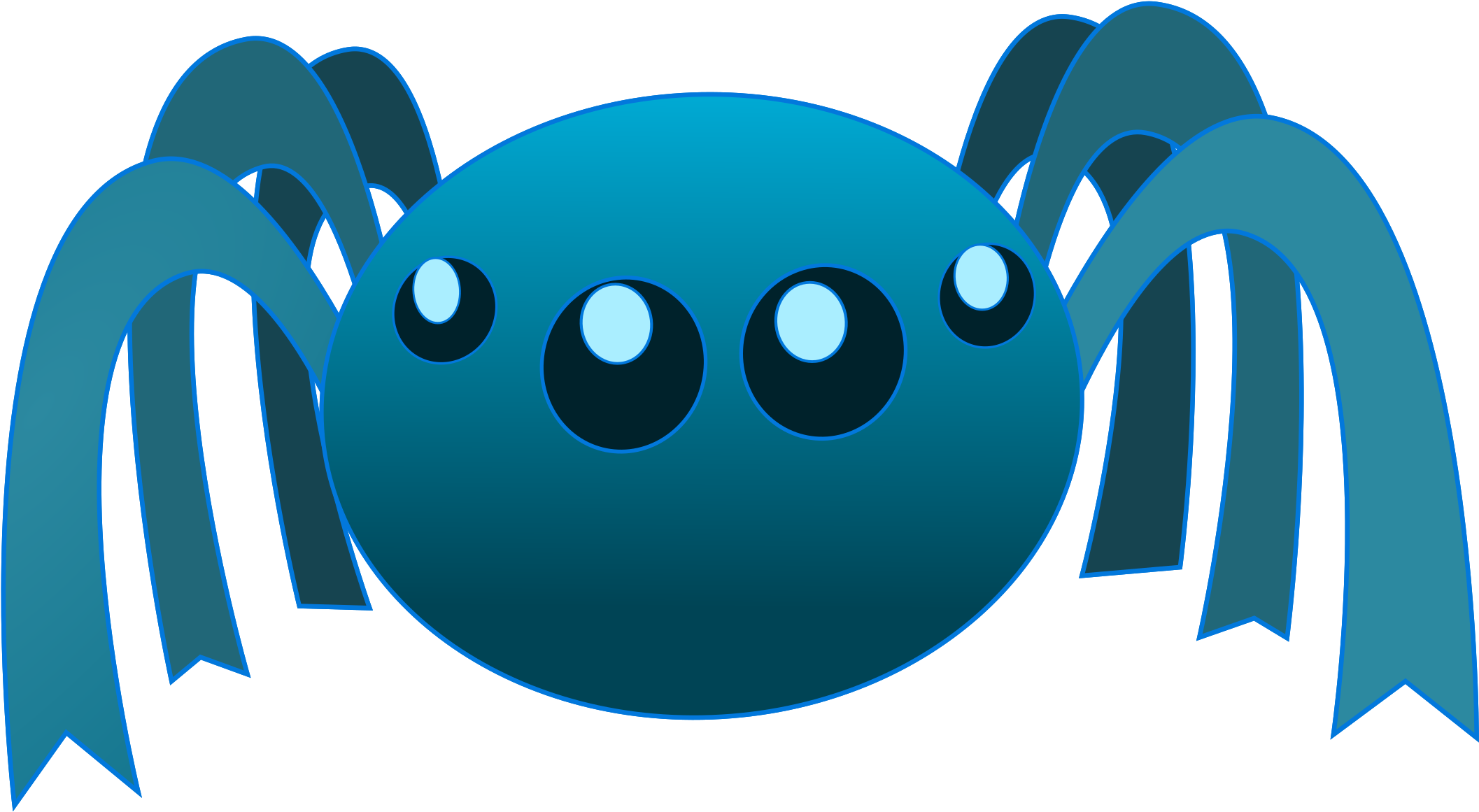 Spider-man Download Spider Web Computer Icons - Spider Clip Art Blue (633x340), Png Download