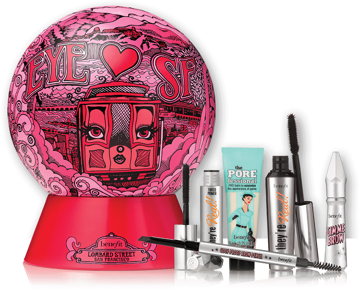Eye Heart San Francisco Christmas Makeup Kit Contains - Benefit Eye Heart Sf Gift Set (1220x1380), Png Download