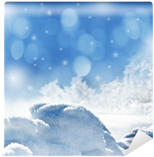 Winter Background With Snow Texture Close Up Wall Mural - Snow (400x400), Png Download