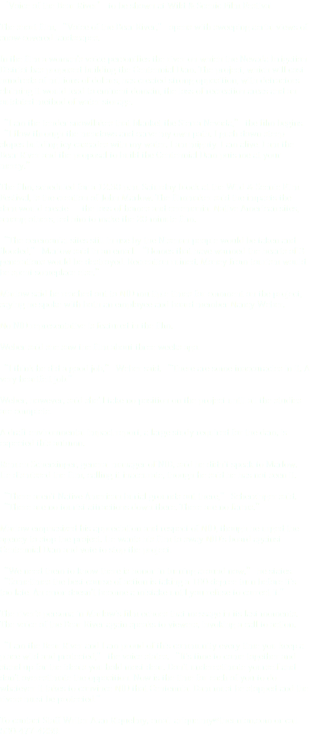 'voice Of The Bear River' To Be Shown At Wild & Scenic - Ivory (640x1518), Png Download