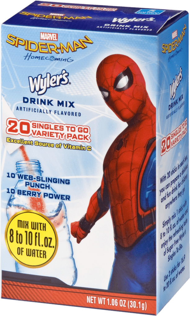 Wyler's Spider-man Singles To Go Variety Pack - Spider-man (837x1024), Png Download