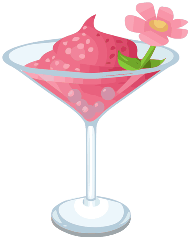 Pink Lady Cocktail Vector Clip Art - Clip Art Pink Cocktails (425x500), Png Download