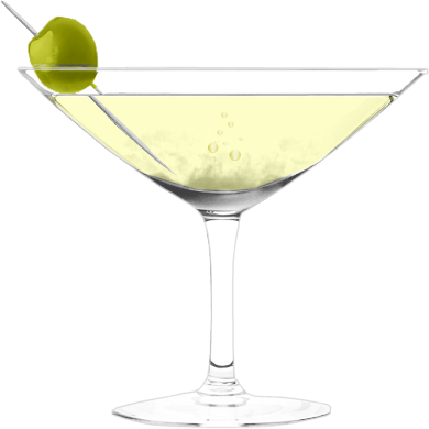 Martini - Cocktail Martini Glass (390x390), Png Download