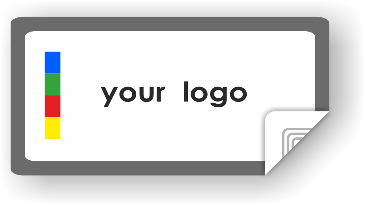 Picture Of Custom Logo Rectangle Sticker Border - Near-field Communication (1280x721), Png Download