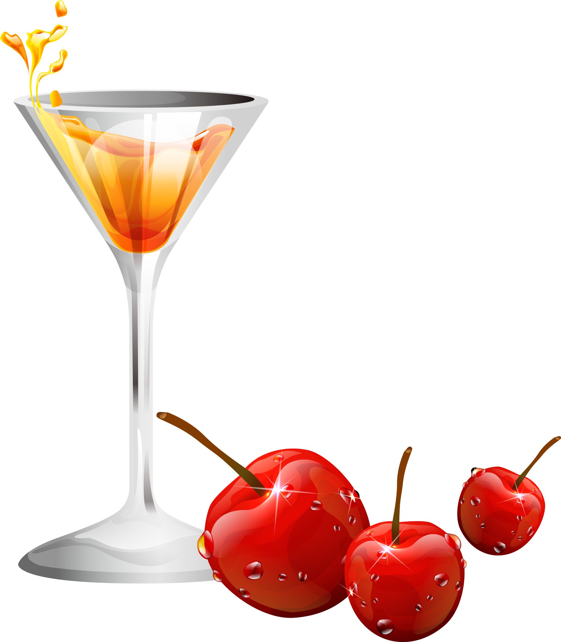 Png Free Download Cocktail Drawing Cosmopolitan - Copa De Vino De Cereza (2480x3508), Png Download
