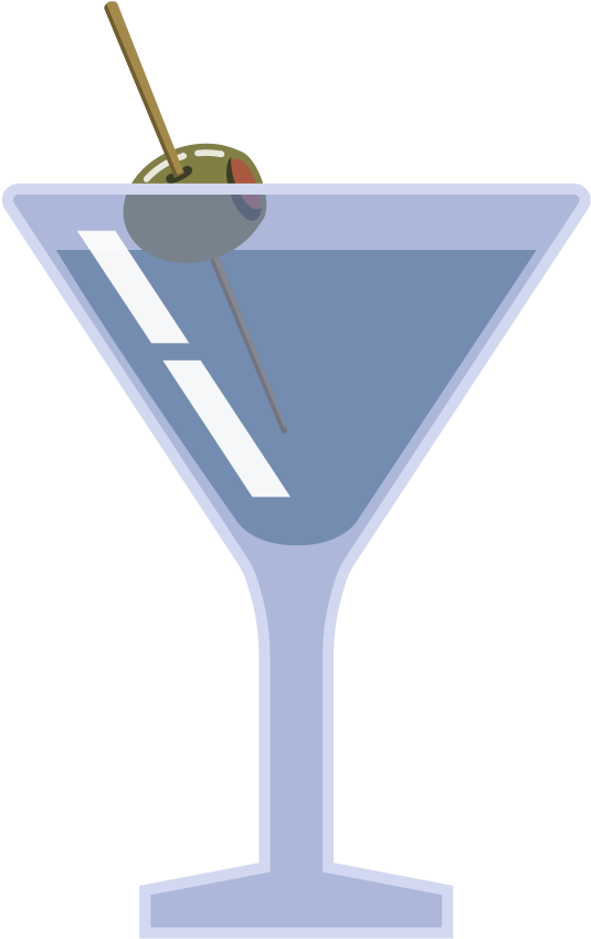 How To Set Use Martini With Olive Icon Png (565x900), Png Download