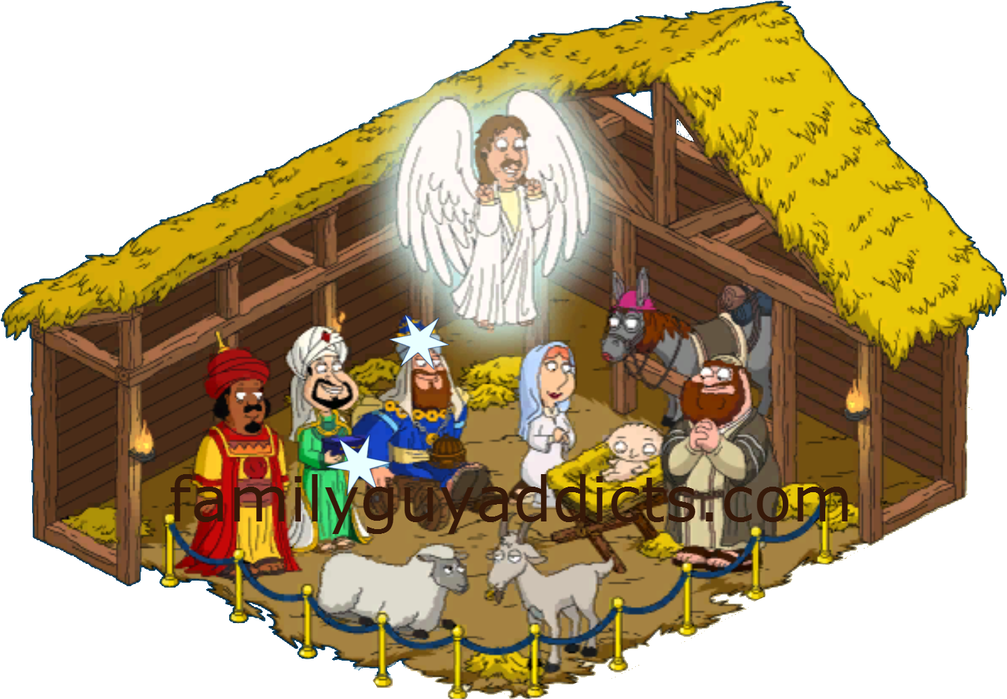 Clipart Royalty Free Where The Hell Nativity Scene - Family Guy Nativity Scene (1472x1028), Png Download