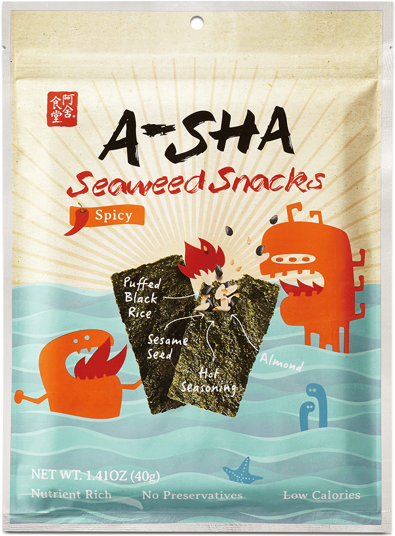 Spicy Flavor - Sha Seaweed Snacks (1300x1300), Png Download