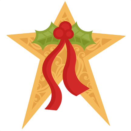 Christmas Star Svg Scrapbook Cut File Cute Clipart - Cute Christmas Star Clipart (432x432), Png Download