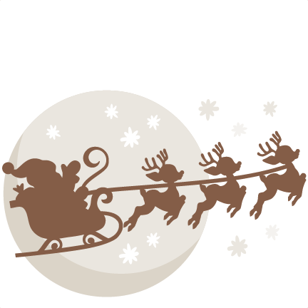 Manger Svg Santa - Santa Sleigh Svg Free (432x432), Png Download