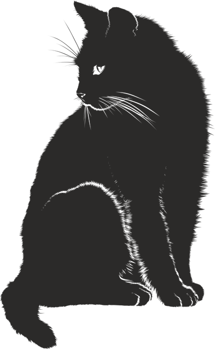 Image Result For Cat Vector - Time Spent With Cats Is Never Wasted (443x720), Png Download