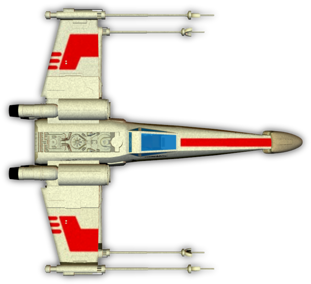 X-wing Fighter - Star Wars X Wing 2d (640x584), Png Download