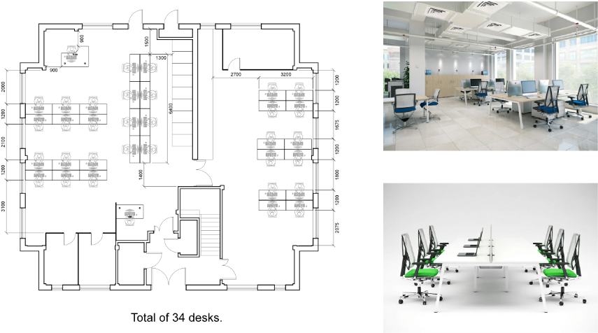 Office Space Planning - Space Planning Office (900x486), Png Download