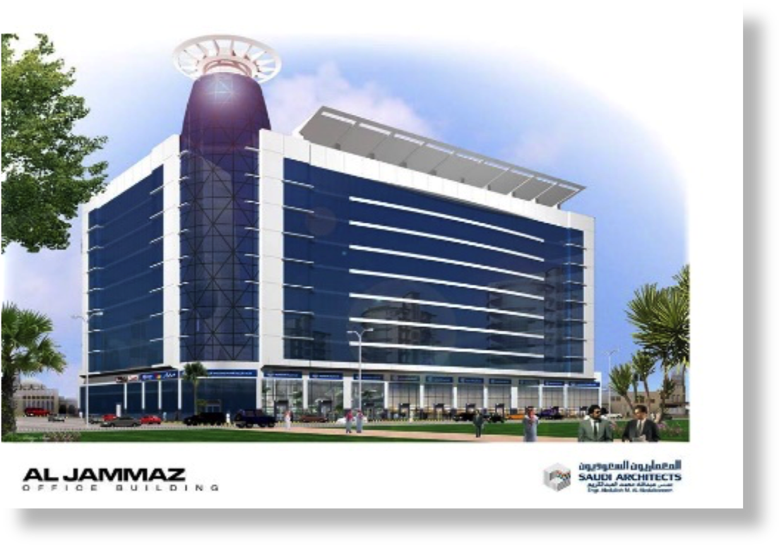 Al Jammaz Office Building - Commercial Building (1117x785), Png Download