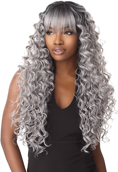 More Views - [swiss Lace Wig] Sensationnel-cloud9-swiss Lace Wig-silk (600x750), Png Download