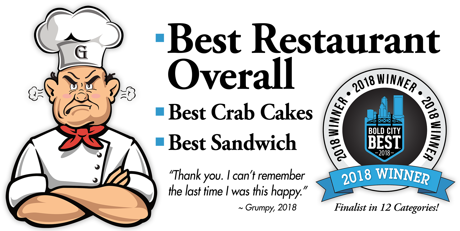 's Bold City Best Banner Clear Background Final - Grumpy's Restaurant Orange Park (2000x974), Png Download