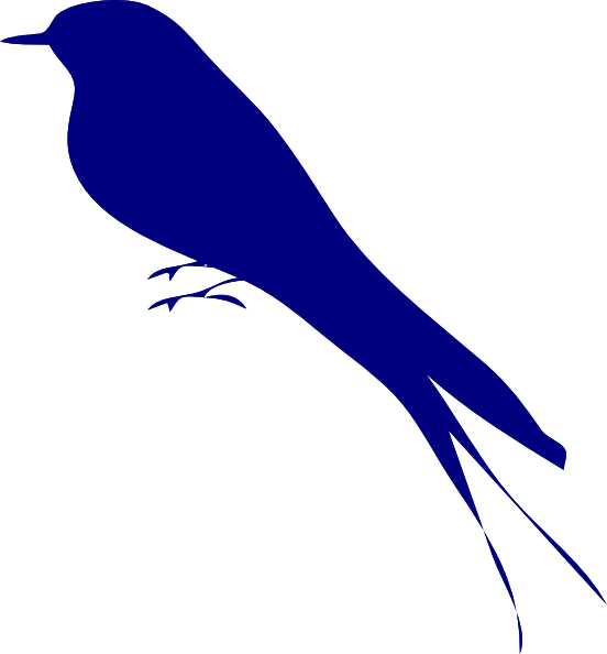 Blue Bird Clipart (552x594), Png Download
