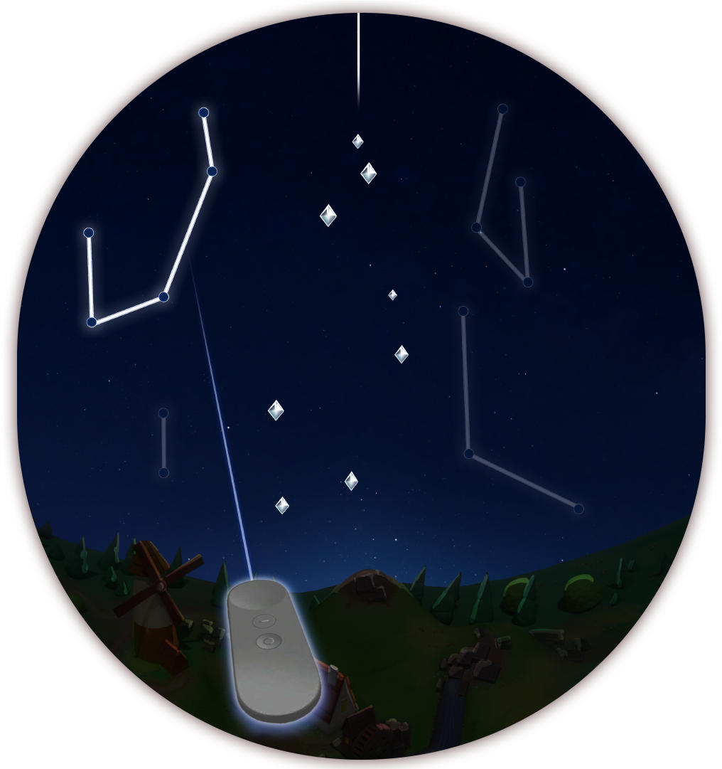 A 3d Star Field, Connecting The Top And Bottom Stars - Circle (1100x1080), Png Download