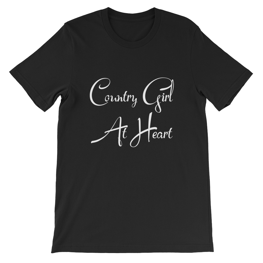 Country Girl At Heart Short Sleeve Unisex T Shirt Blissfully - Tedx Tshirts (1000x1000), Png Download