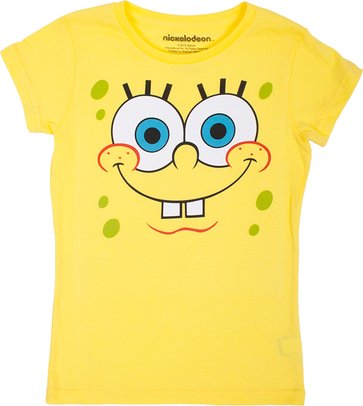 Spongebob Squarepants Girls Big Face Tee Yellow - Once You See You Can T Unsee (715x800), Png Download