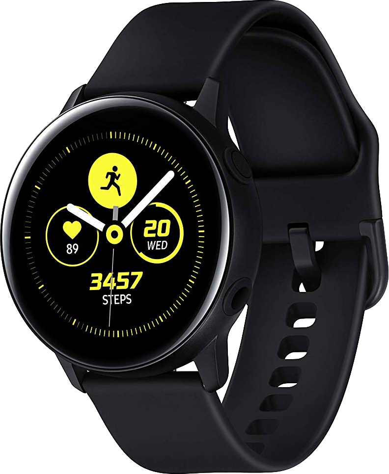 Fitbit Versa Vs - Galaxy Watch Active Black (792x966), Png Download