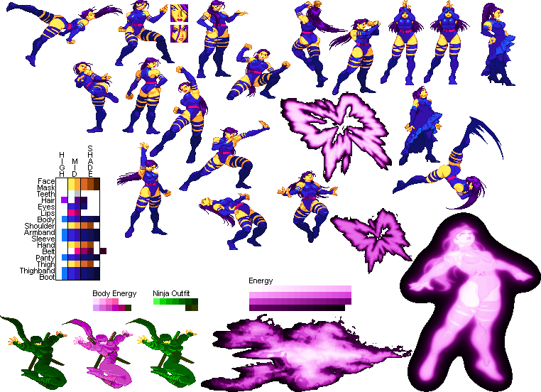 Psylocke Default - Psylocke Children Of The Atom (762x552), Png Download