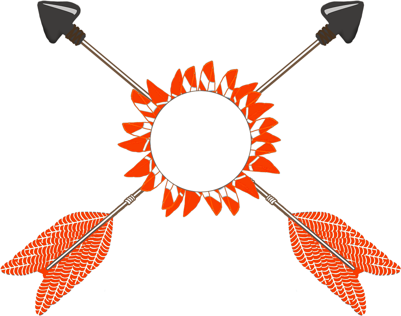 Tribal Arrow Clip Art - Crossed Arrows Clip Art (1413x1299), Png Download