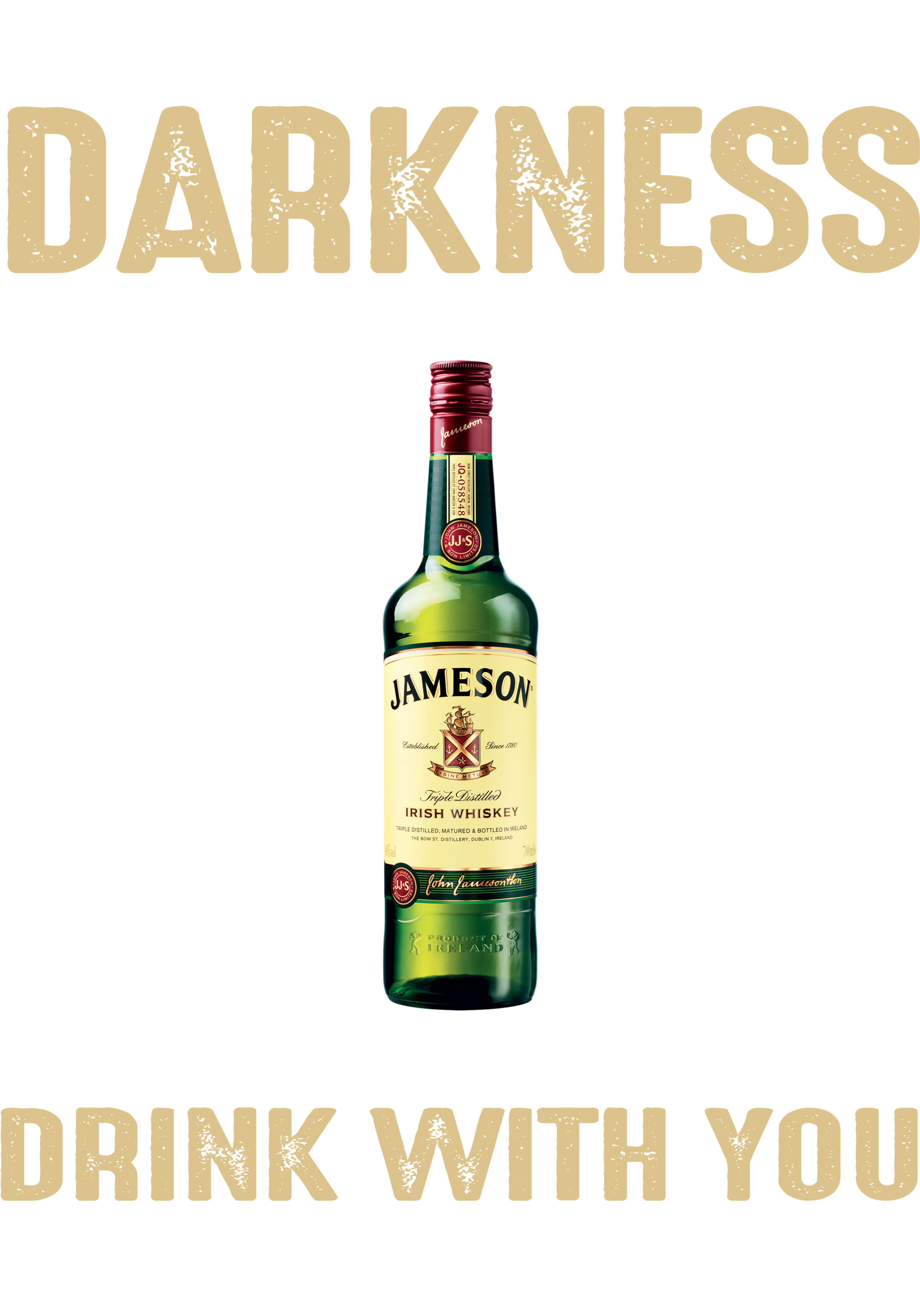 Jameson Irish Whiskey Hello Darkness My Old Friend - Blended Whiskey (2400x3537), Png Download