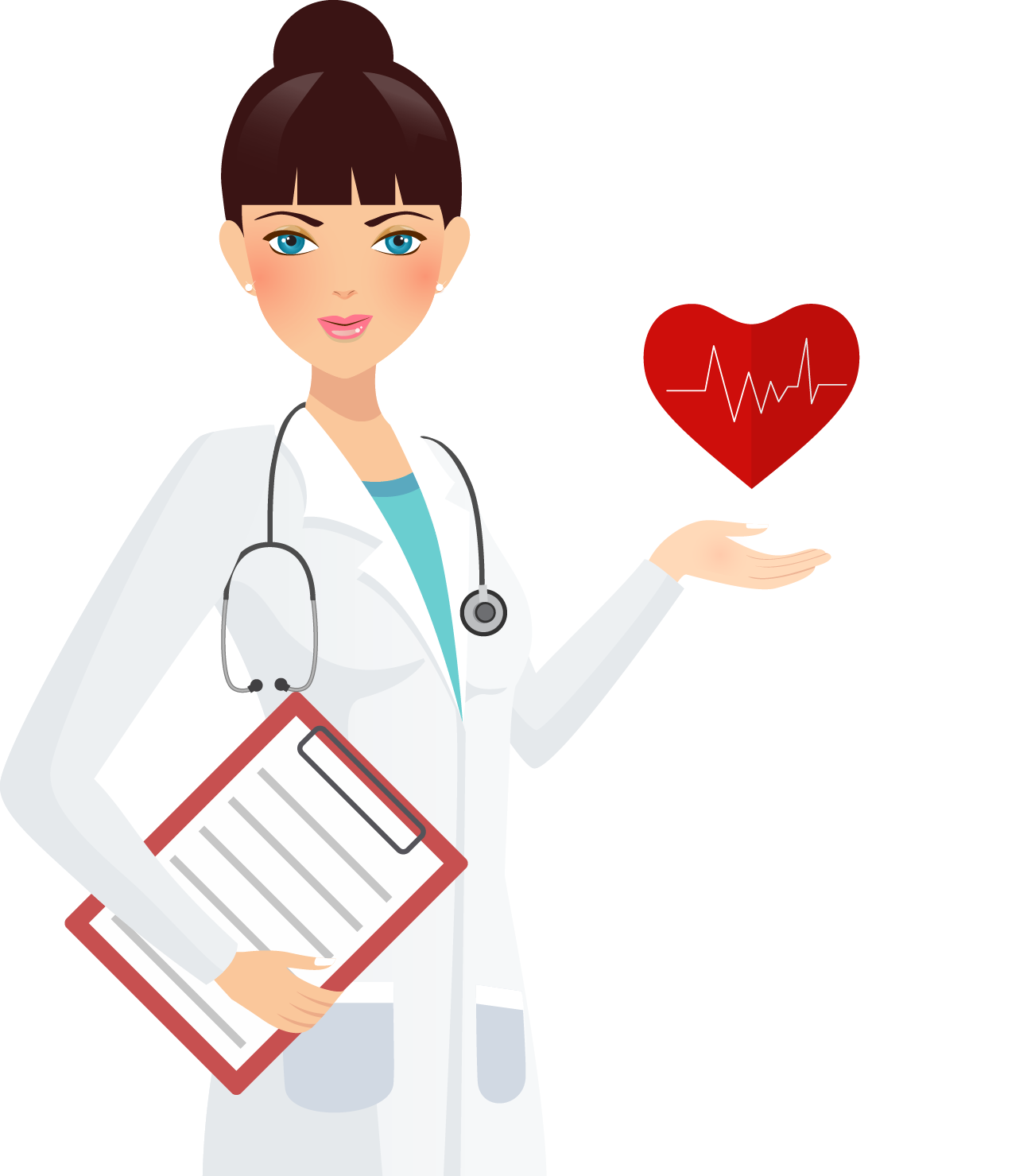 Physician Woman Family Medicine - Female Doctor Clipart (1297x1479), Png Download
