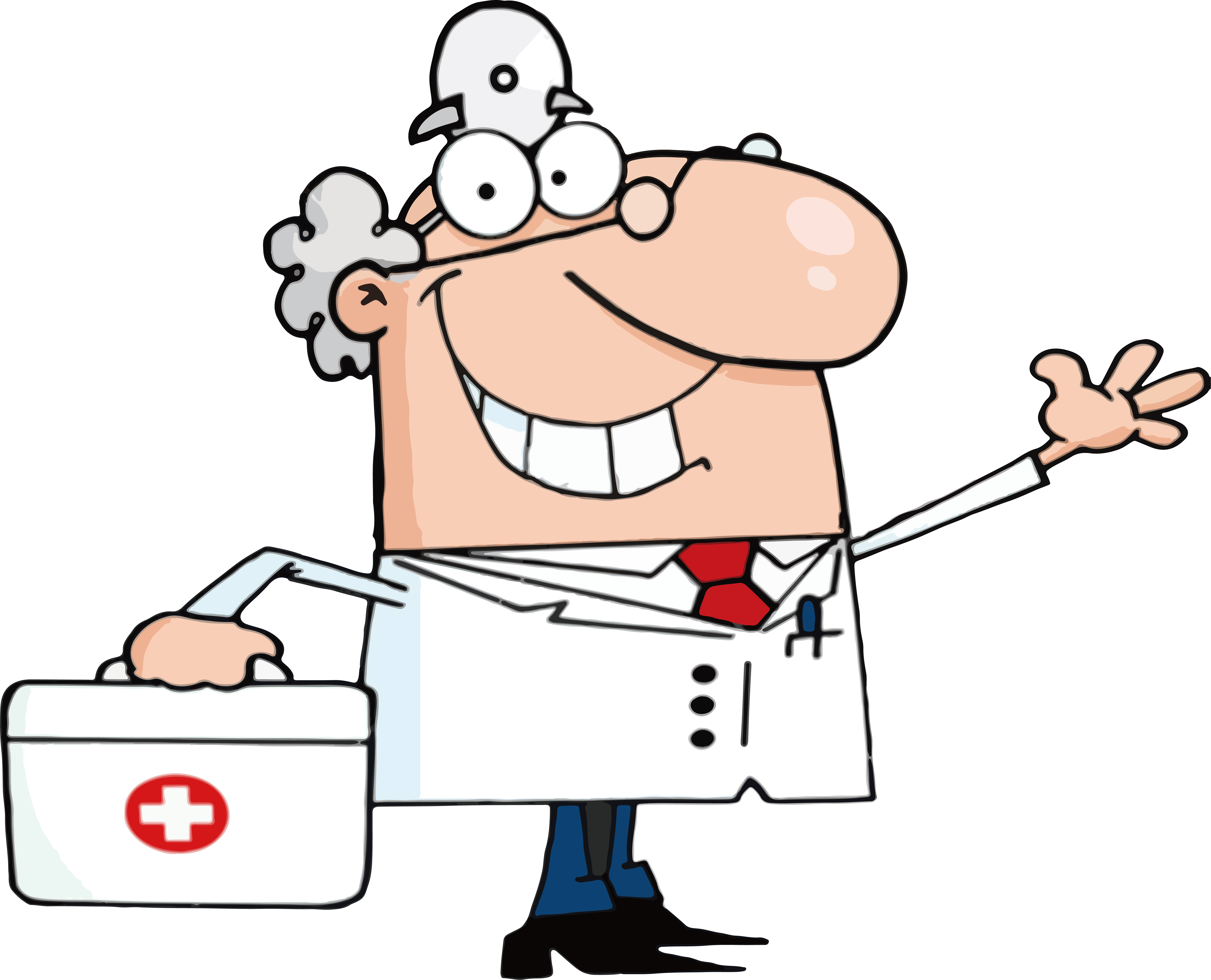 Physician Cartoon Royalty-free Clip Art - Vector Vector Cartoon Male Doctor Clipart (5821x4714), Png Download