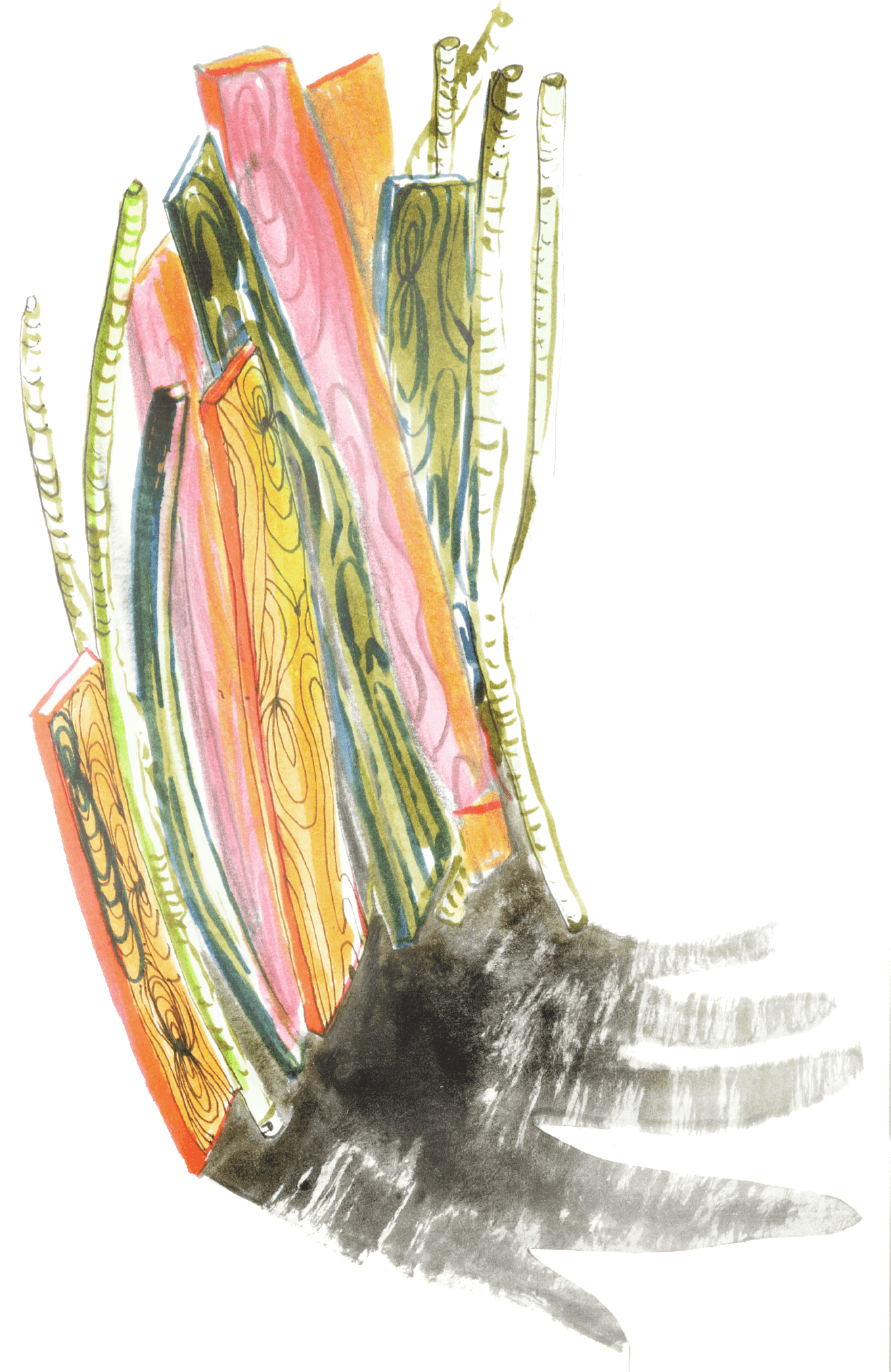 Wood Scrap Web - Sketch (1391x2048), Png Download