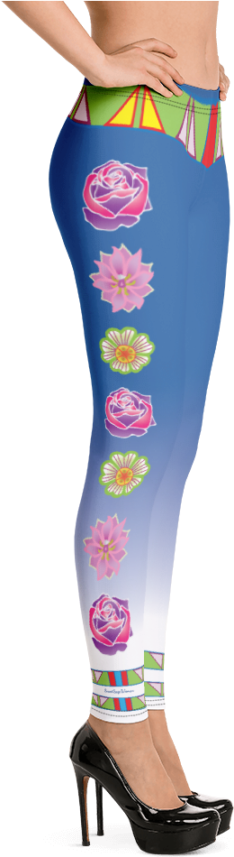 Blue And White Fade Leggings - Dominican Flag Leggings (1000x1000), Png Download