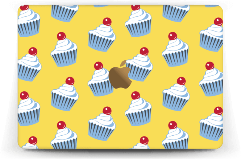 Cute Small Cupcakes Skin Macbook 12” - Cupcake (800x563), Png Download