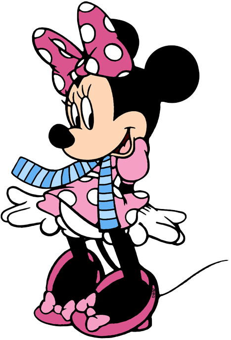 Christmas Baby Mickey Mouse Christmas Coloring Pages,disney - Clip Art Minnie Mouse Winter Png (467x688), Png Download