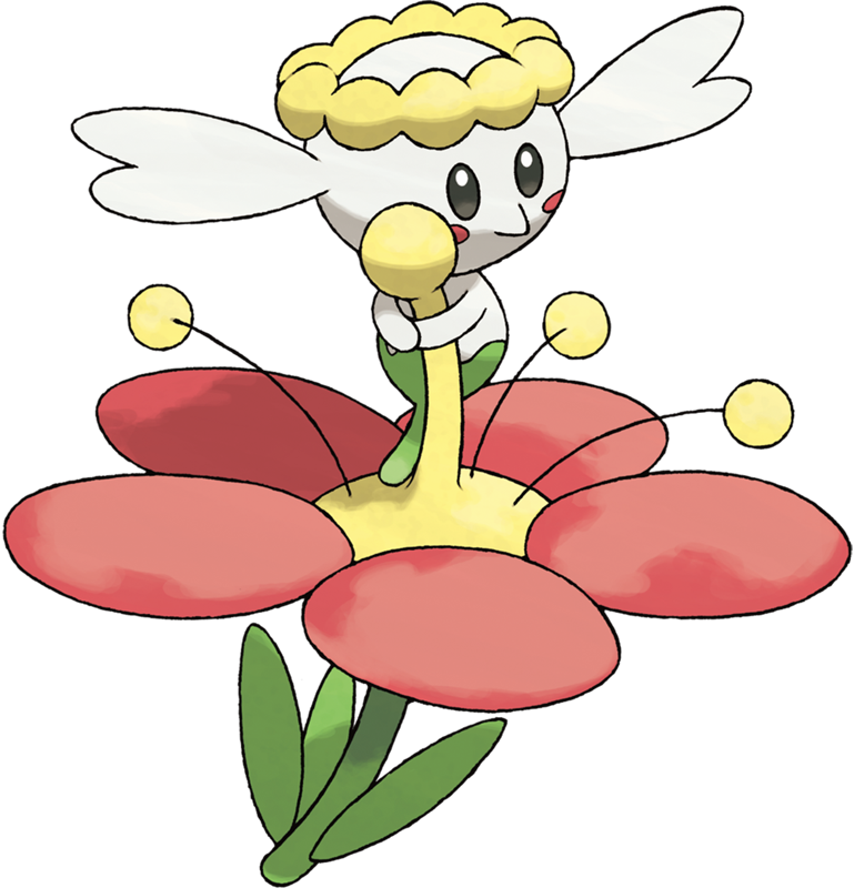 Pokemon Flabebe-red Is A Fictional Character Of Humans - Pokemon Flabebe Evolution (769x800), Png Download