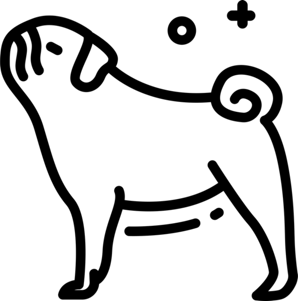 Graphic Stock Rubber Stamp Sketch Dog Cat Fur Baby (593x600), Png Download