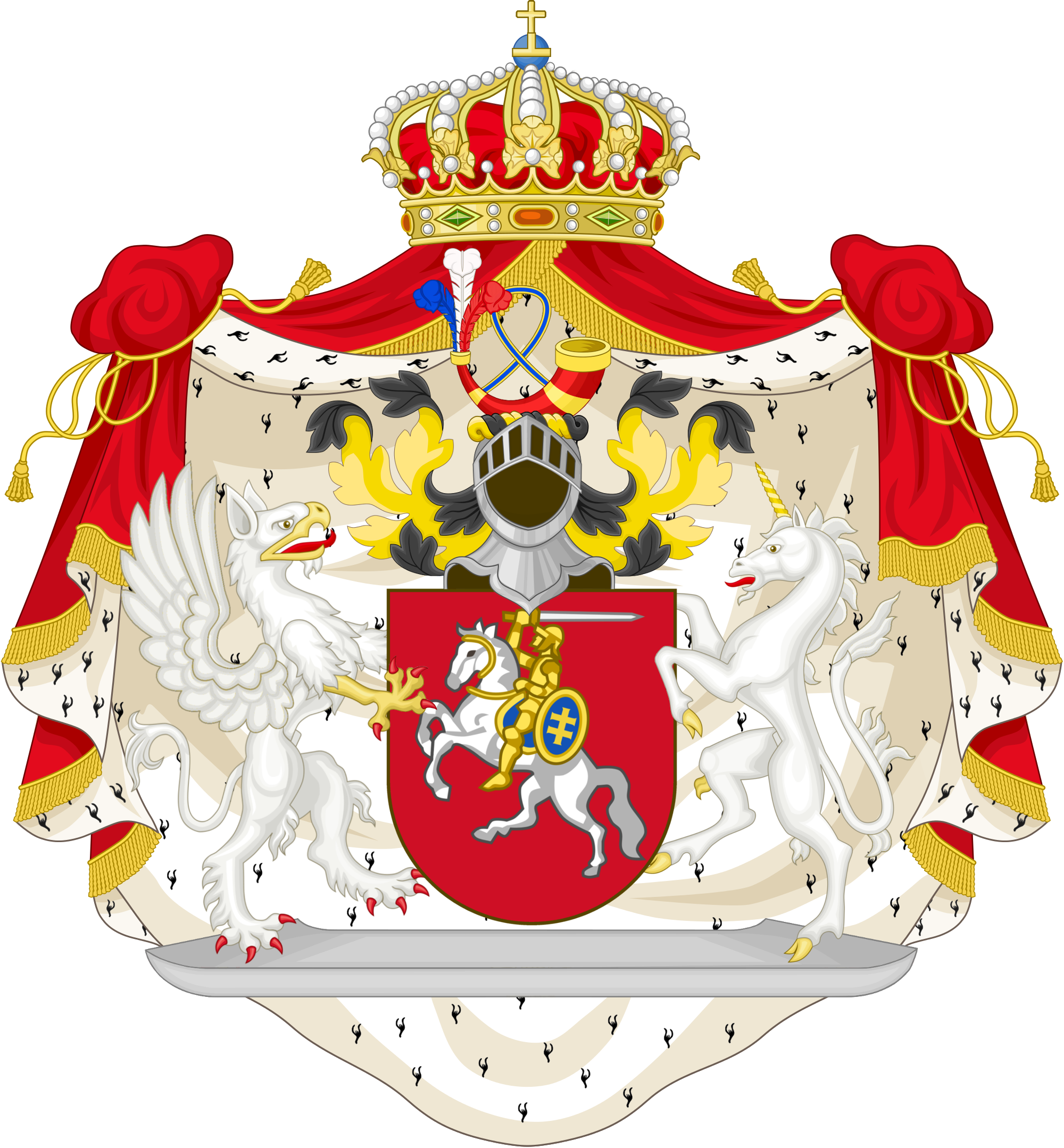 Coa Kingdom Of Lithuania - Crest (2000x2158), Png Download