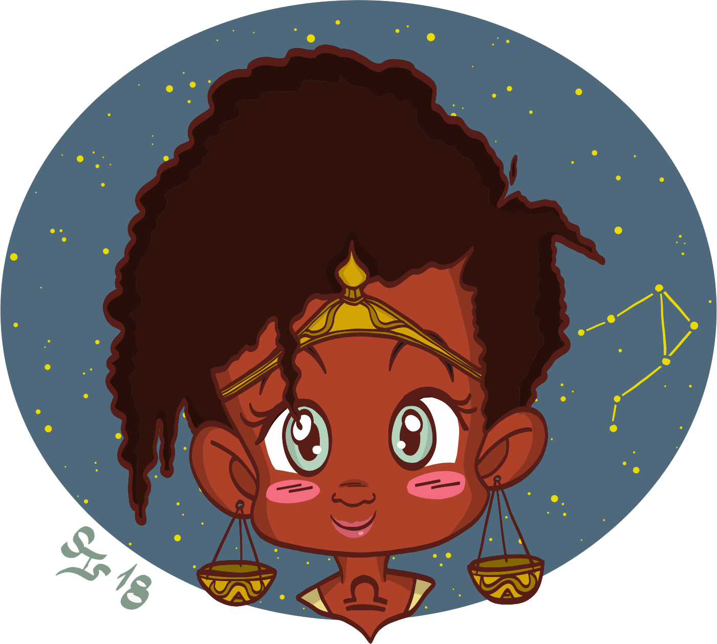Libra - Illustration (1401x1259), Png Download